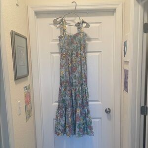 Floral Women’s Dress with Ruffle Straps